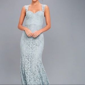 Lulu’s “Rosetta” Dress in Slate Blue